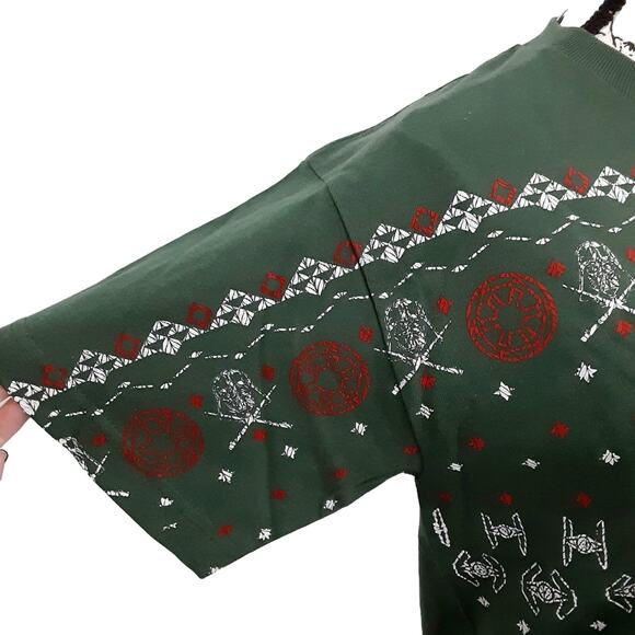 Disney Parks Star Wars Stormtrooper Holiday Sweater T Shirt Youth Size L NWT - Picture 5 of 10